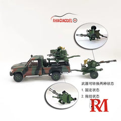 1/64 Rhino Model RMTLC79GA Toyota Land Cruiser LC79 Army Green LHD w/ Military Equipment