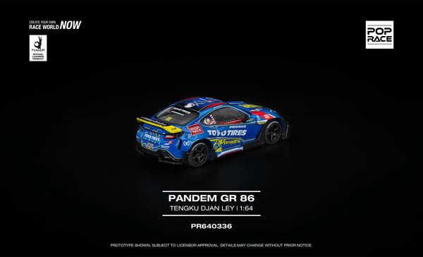 Pre-Order) 1/64 Pop Race PR640336 Pandem GR 86 Tengku Djan Ley