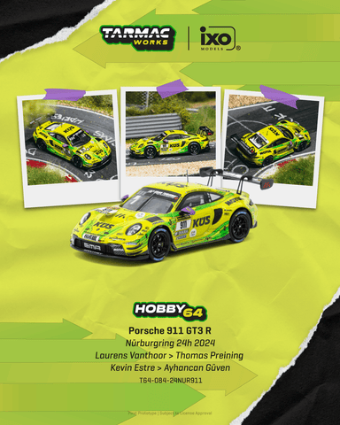 (Pre-Order) 1/64 Tarmac T64-084-24NUR911 Porsche 911 GT3 R Nürburgring 24h 2024 Laurens Vanthoor/ Thomas Preining/ Kevin Estre/ Ayhancan Güven