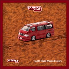 (Pre-Order) 1/64 Tarmac T64R-078-RE Toyota Hiace Wagon Custom Red