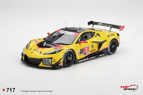 (Pre-Order) 1/18 Top Speed TS0717 Chevrolet Corvette Z06 GT3.R #3 Corvette Racing by Pratt Miller Motorsports 2026 IMSA Daytona 24 Hrs