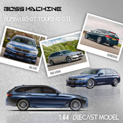 (Pre-Order) 1/64 Boss Machine BMBAB5BL BMW Alpina B5 GT Touring G31 Blue