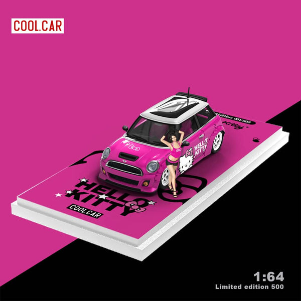 1/64 BMW　ミニクーパー　ハローキティ　ピンク Pre-Order) 1/64 Cool Car CC643636-1 Mini Cooper Hello Kitty Rose w