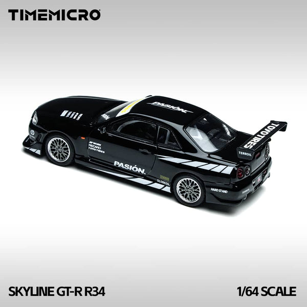 1/64 Time Micro TM800504 Nissan Skyline GT-R R34 Pasion Black