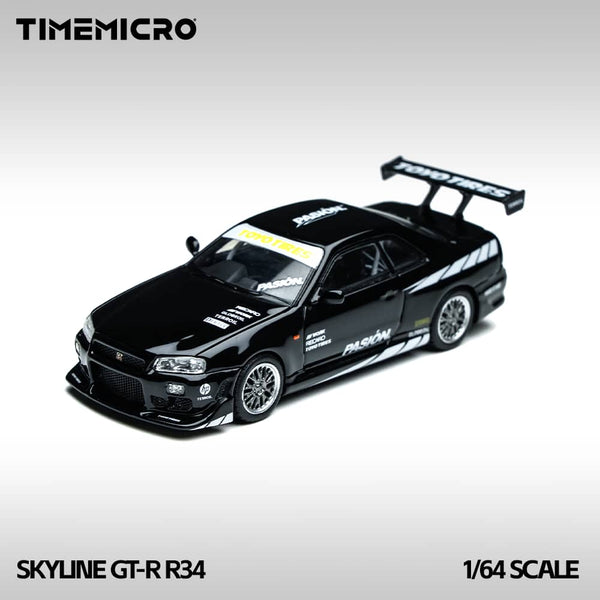 1/64 Time Micro TM800504 Nissan Skyline GT-R R34 Pasion Black