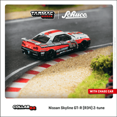 (Pre-Order) 1/64 Tarmac T64S-014-GT Nissan Skyline GT-R (R34) White/ Red/ Black