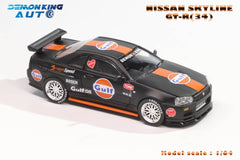 (Pre-Order) 1/64 Demon King Auto DKANSR34GBK Nissan Skyline GT-R R34 Z-Tune Gulf Black