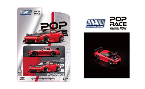 (Pre-Order) 1/64 Pop Race PRE003 Mazda RX-7 Widebody Metallic Red