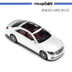(Pre-Order) 1/64 FineWorks64 FWMAS65W Mercedes-AMG S65 White LHD