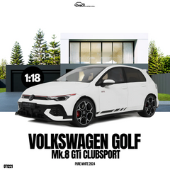 (Pre-Order) 1/18 OttOmobile OT1221 Volkswagen Golf Mk8 GTi Clubsport 2024 Pure White