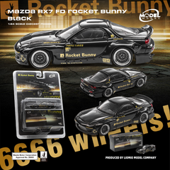 (Pre-Order) 1/64 Model Model MM64-RX7FDR-001 Mazda RX7 FD Rocket Bunny Black