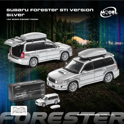(Pre-Order) 1/64 Model Model MM64-SG9-004 Subaru Forester SG9 STI Version Silver