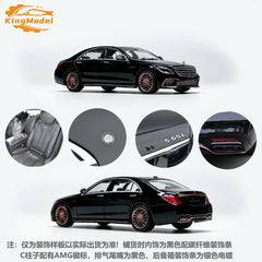 (Pre-Order) 1/64 King Model KMMAS65LBK Mercedes-AMG S65L V12 Black w/ Bronze Wheels LHD