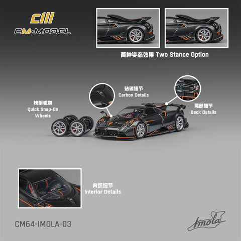 (Pre-Order) 1/64 CM Model CM64-IMOLA-03 Pagani Imola Metallic Gray