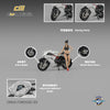 (Pre-Order) 1/64 CM Model CM64-F3ROSSO-03 MV Agusta F3 Rosso White w/ Figurine