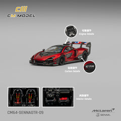 (Pre-Order) 1/64 CM Model CM64-SENNAGTR-09 McLaren Senna GTR Metallic Red