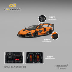 (Pre-Order) 1/64 CM Model CM64-SENNAGTR-04 McLaren Senna GTR Papaya Orange