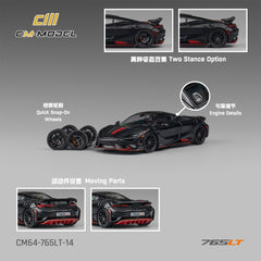 (Pre-Order) 1/64 CM Model CM64-765LT-14 McLaren 765LT Matt Black