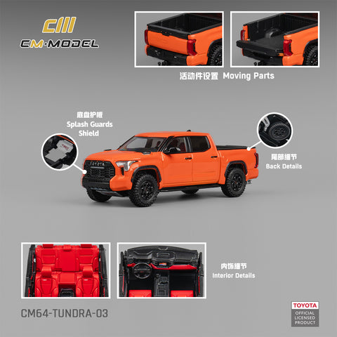 (Pre-Order) 1/64 CM Model CM64-TUNDRA-03 Toyota Tundra TRD Orange