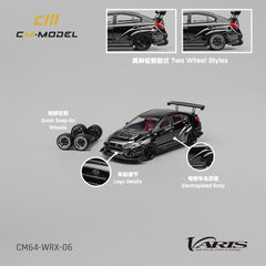 (Pre-Order) 1/64 CM Model CM64-WRX-06 Subaru WRX Varis Widebody 2.0 Chrome Black