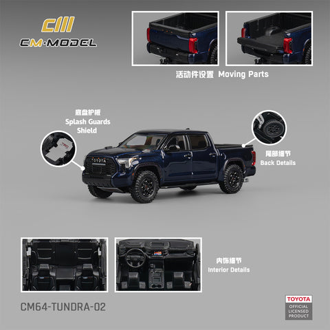 (Pre-Order) 1/64 CM Model CM64-TUNDRA-02 Toyota Tundra Metallic Blue