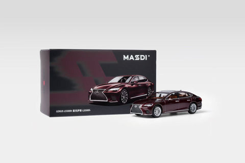 (Pre-Order) 1/64 Massdi LEX1102 Lexus LS500h Wine Red