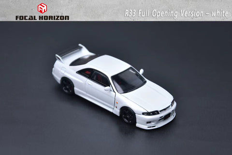 (Pre-Order) 1/64 Focal Horizon FHNSR33OW Nissan Skyline GT-R R33 White (Fully Open Version)