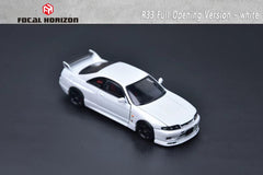 (Pre-Order) 1/64 Focal Horizon FHNSR33OW Nissan Skyline GT-R R33 White (Fully Open Version)