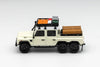 1/64 GCD 286 Land Rover Defender 110 Kahn 6x6 Pick Up White RHD w/ Accessories