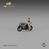 (Pre-Order) 1/64 CM Model CM64-F3ROSSO-02 MV Agusta F3 Rosso Metallic Gray w/ Figurine