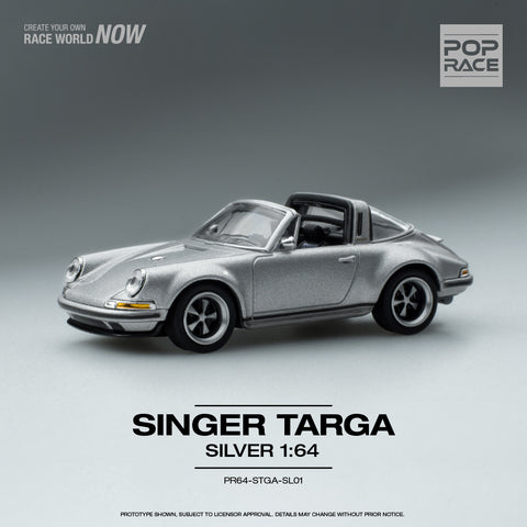 1/64 Pop Race PR64-SGTA-SL01 Singer Targa Silver