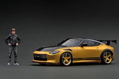 (Pre-Order) 1/18 Ignition Model IG3383 Top Secret Fairlady Z (RZ34) Matte Gold w/ Mr. Smoky Nagata