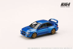 1/64 Hobby Japan HJ644041BBL Subaru Impreza 22B Sti Version (GC8 Kai)/ Euro Customized Version Sonic Blue Mica w/ Gold Wheels