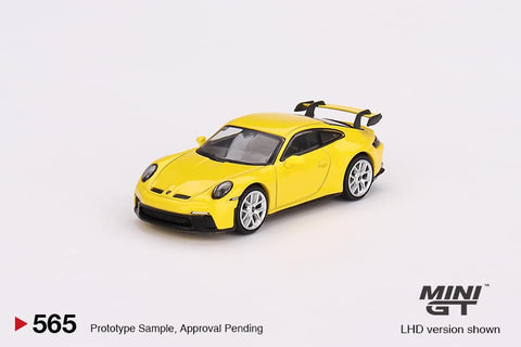 (Pre-Order) 1/64 Mini GT MGT00565-R Porsche 911 (992) GT3 Racing Yellow RHD