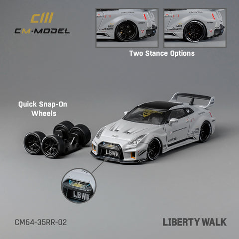 (Pre-Order) 1/64 CM Model CM64-35RR-02 Nissan LBWK Super Silhouette GT35RR Gray