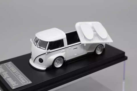 1/64 LF Model LFVWT1W RWB Volkswagen T1 Pickup Pearl White