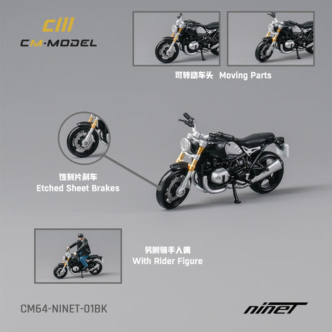 (Pre-Order) 1/64 CM Model CM64-NINET-01BK BMW R nineT Black
