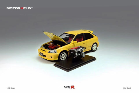 1/18 Motorhelix M85002 Honda Civic Type R (EK9) Sunlight Yellow