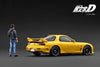 (Pre-Order) 1/18 Ignition Model IG3941 Initial D Mazda RX-7 Mazda Speed A-spec (FD3S) Yellow w/ Mr Keisuke Takahashi