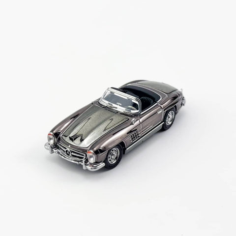 1/64 YS Model YSMB300SLCGY Mercedes-Benz 300SL Roadster W198 Chrome Grey LHD