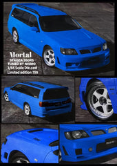 (Pre-Order) 1/64 Mortal MNSWC34B Nissan Stagea WC34 Concept Nismo 260RS Blue