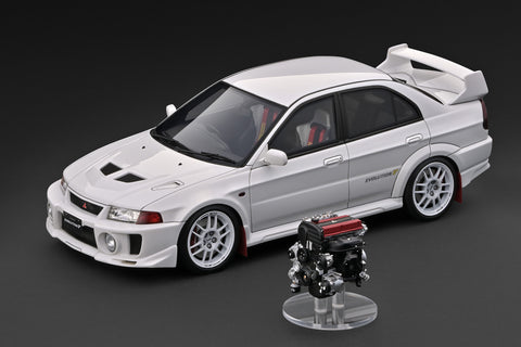 (Pre-Order) 1/18 Ignition Model IG4018 Mitsubishi Lancer Evolution V (CP9A) White w/ 4G63 Engine
