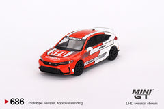 (Pre-Order) 1/64 Mini GT MGT00686-L Honda Civic Type R 2023 Pace Car Red LHD
