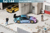 (Pre-Order) 1/64 Fuji FNR35CPB Pandem GT-R R35 Chrome Pink-Blue