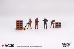 (Pre-Order) 1/64 Mini GT MGTAC30 UPS Driver and Workers Figurine
