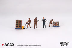 1/64 Mini GT MGTAC30 UPS Driver and Workers Figurine