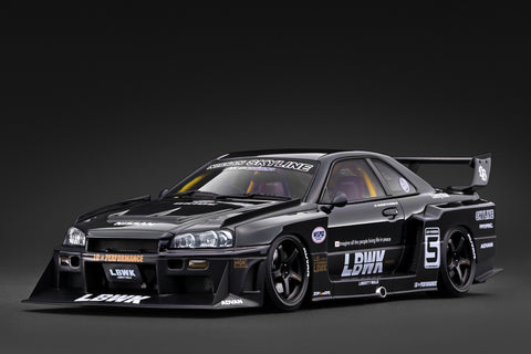 (Pre-Order) 1/18 Ignition Model IG4135 LB-ER34 Super Silhouette Skyline Black
