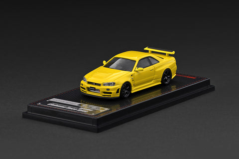 (Pre-Order) 1/64 Ignition Model IG4176 Nissan Skyline GT-R (BNR34) Nismo Customized Yellow Metallic