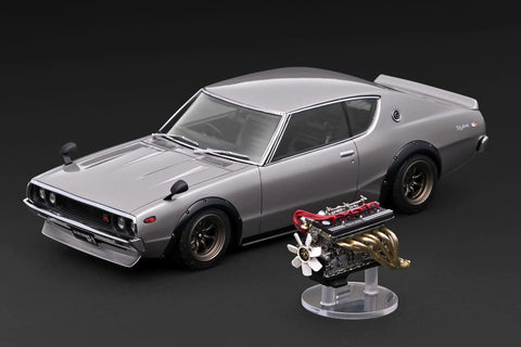 (Pre-Order) 1/18 Ignition Model IG4254 Nissan Skyline 2000 GT-R (KPGC110) Silver w/ Engine