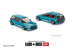 (Pre-Order) 1/64 Mini GT KHMG126 Honda Civic (EF) Kaido Works Green LHD